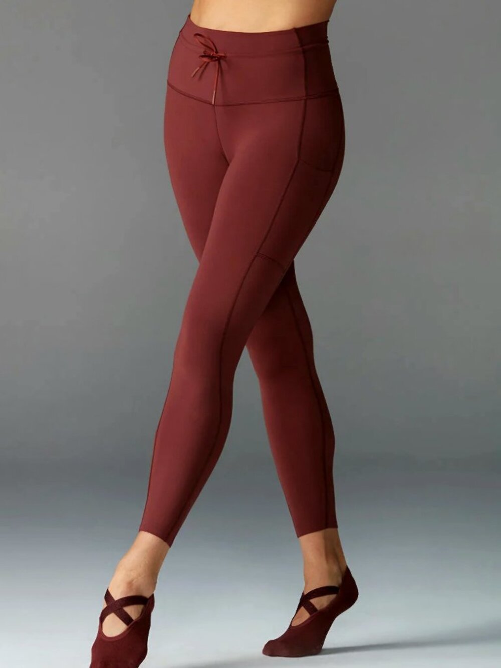 NWT Tavi Active 7/8-Length Tie Waist Leggings in Sahara w/ Pockets - Size XS 